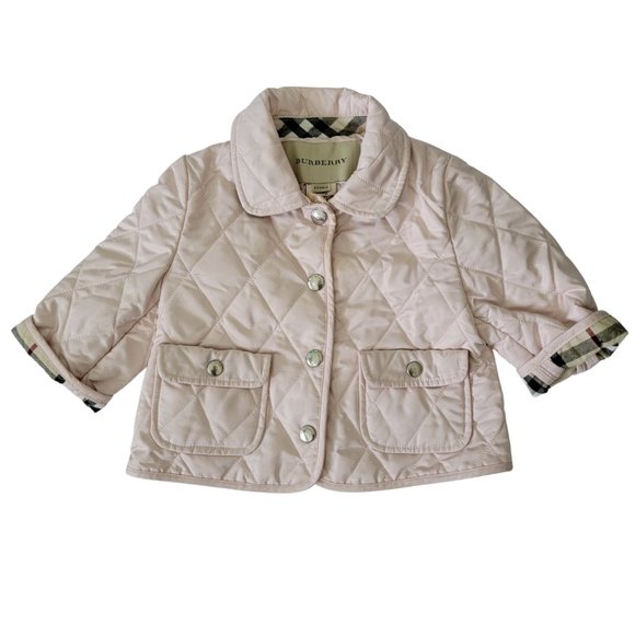 Burberry Other - Burberry Dusty Rose Quilted Infant Coat